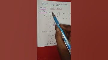 Minor and cofactor of determinants in tamil@sspkacademy