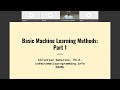 Basic Machine Learning Algorithms: Part 1