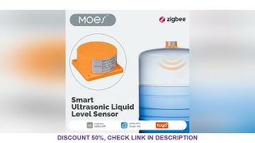 MOES Tuya WiFi/Zigbee Smart Ultrasonic Liquid Level Sensor Water Tank Monitor With RealTime Alarm No