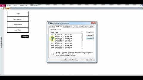 MySQL ODBC Connection - Configure