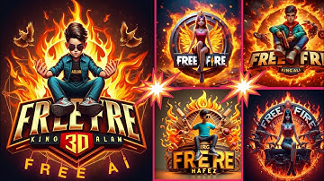 Make Ai FREE FIRE Photo Logo With Own Name  Bing Image Creator Free Fire Photo Editing Tutorial #DP