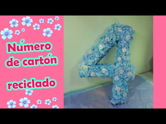 🥳 Como Hacer NÚMERO 5 de CARTÓN en 3 D para CUMPLEAÑOS 🎈🎈 