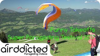 Funny Takeoff Fail / Win Compilation Paragliding Testival 2017 Kössen outtakes bloopers [4k]