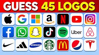 Guess the Logo in 5 seconds | 45 Famous Logos | Logo quiz 2026 screenshot 1