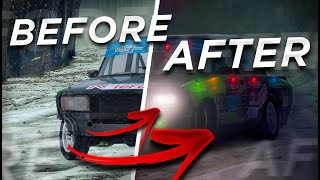 DRIFT CAR IN THE SNOW SPEEDART in photoshop | Арт машины в фотошопе