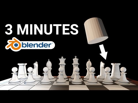 Make a Chess Set in 3 Minutes (Blender Tutorial)