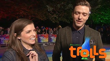 Anna Kendrick & Justin Timberlake in London | TROLLS Interviews
