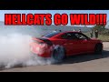 HELLCATS TEAR UP THE STREETS LEAVING FERRADA CARS AND COFFEE SHOW!!!