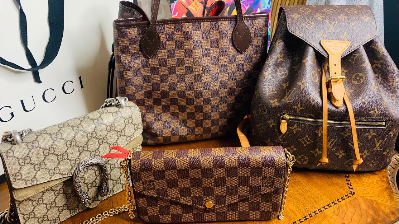 My Bag Collection- 4 Must Have designer Bags- LV+gucci - YouTube
