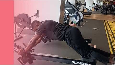 Abs workout using  a rowing machine