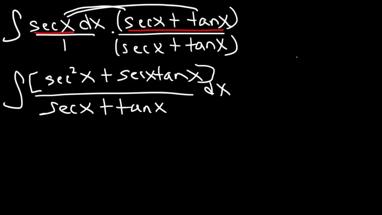 Integral of secx youtube