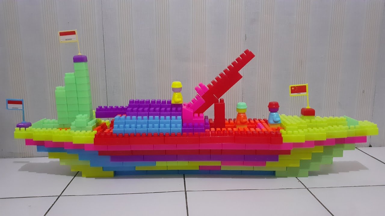 Membuat kapal perang dari lego, perahu Lego, perahu perang, kapal Lego