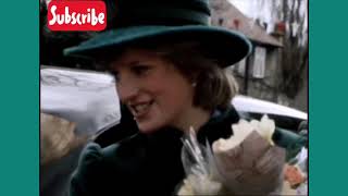 20yo Pregnant Princess Diana and Prince Charles receive a panda toy and flowers in Leeds, UK (1982)