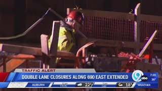 Double lane closures along I-690 East extended
