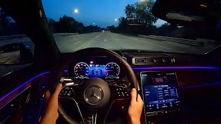 2022 Mercedes-Benz S500 - POV Night Drive (Binaural Audio)