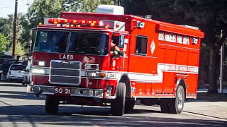 LAFD Light Force 21 & Squad 21 Responding