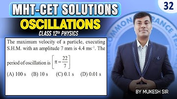 The maximum velocity of a particle, executing S.H.M. with an amplitude 7 mm     | PGMN Solutions