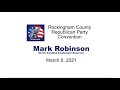 NC LT. Governor Mark Robinson Speaks At 2021 Rockingham County Republican Convention