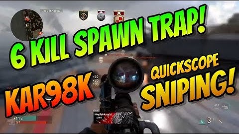 *NEW* Call of Duty WW2 6 kill spawn trap with the KAR98k Sniper!