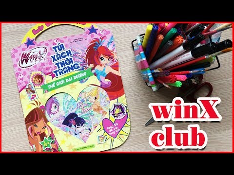 Đồ chơi Sách trò chơi winX dán hình, tô màu, giải câu đố Thế giới đại dương WinX Club Book (ChimXinh | Foci