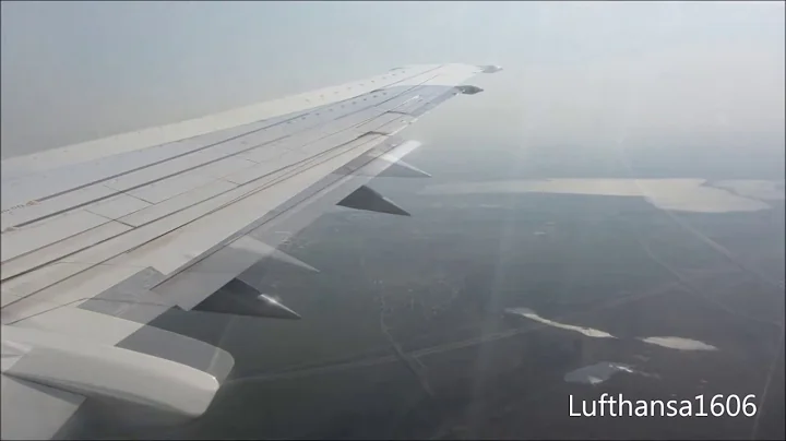 Lufthansa Boeing 737-500 flight from Frankfurt/Main(FRA) to Leipzig-Halle(LEJ) airport HD/3D