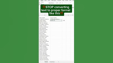 Text to proper format #excelworld #excelshortcuts #excel #exceltips #exceltech #exceltricks #viral