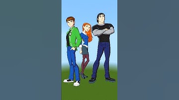 Ben 10 Trio Pixel Art in Minecraft | Ben, Gwen & Kevin 😍🔥