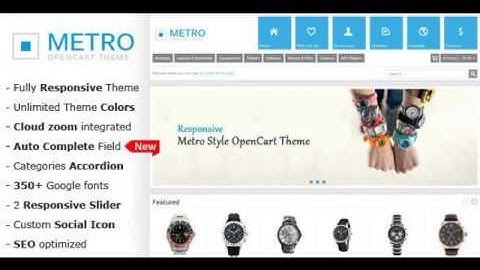Preview Metro - Multi-Purpose Responsive OpenCart Theme