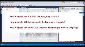 Create Visual Studio Project Templates Extension For Solution