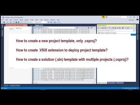 Create Visual Studio Project Templates Extension For Solution