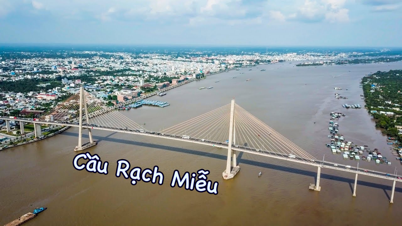 Cầu Rạch Miễu - Bến Tre [ flycam 4k ] - YouTube