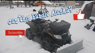 Kolpin Switchblade atv plow,  can it handle an Alaskan winter?