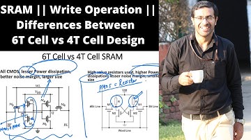 SRAM || Write Operation || Differences Between  6T Cell vs 4T Cell Design