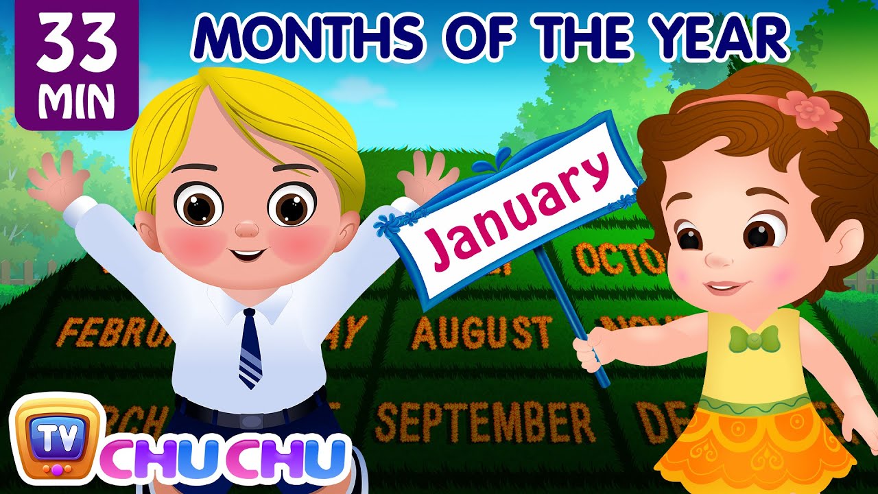 Months Of The Year Song - January, February, March And More Nursery Rhymes For Kids By Chuchu Tv