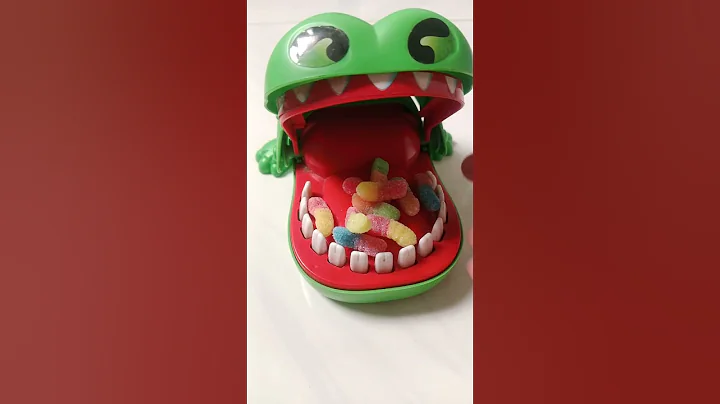 crocky eat mini Gummy worm candies #trending #asmr #sound #shortsviral #youtubeshorts #shorts #video