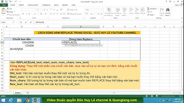 Cách dùng hàm Replace trong Excel