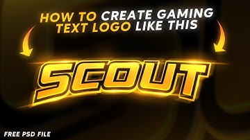 How To Make Esports Text Logo in Photoshop || Gaming Text Logo Tutorial