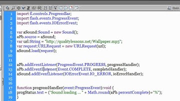 Flash & Actionscript 3 tutorial : Monitoring Audio download progress
