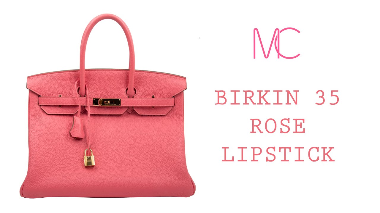 Hermes Birkin 35 Lipstick Togo Gold Hardware