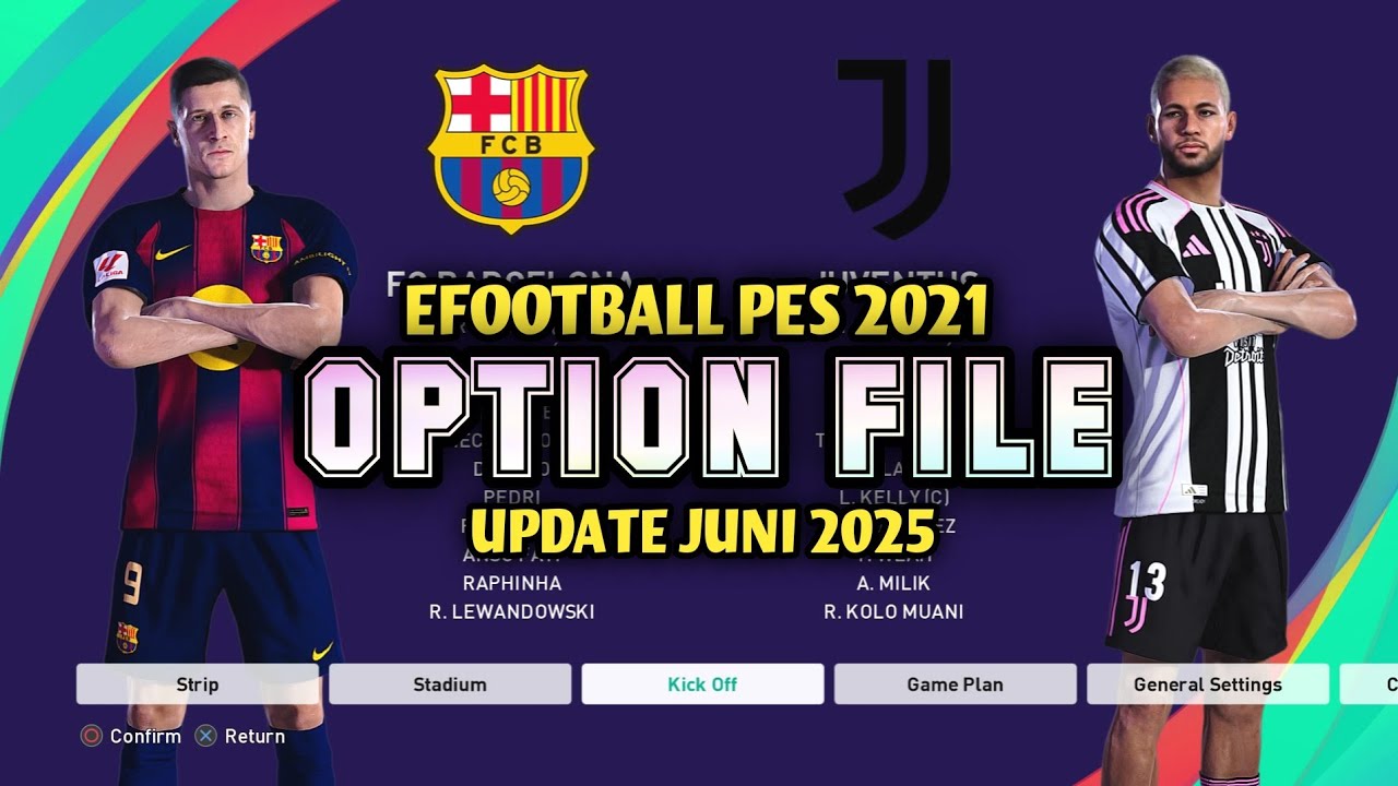 PES 2021 - REVIEW OPTION FILE PES 2021 PS4 UPDATE JUNI 2025 - YouTube