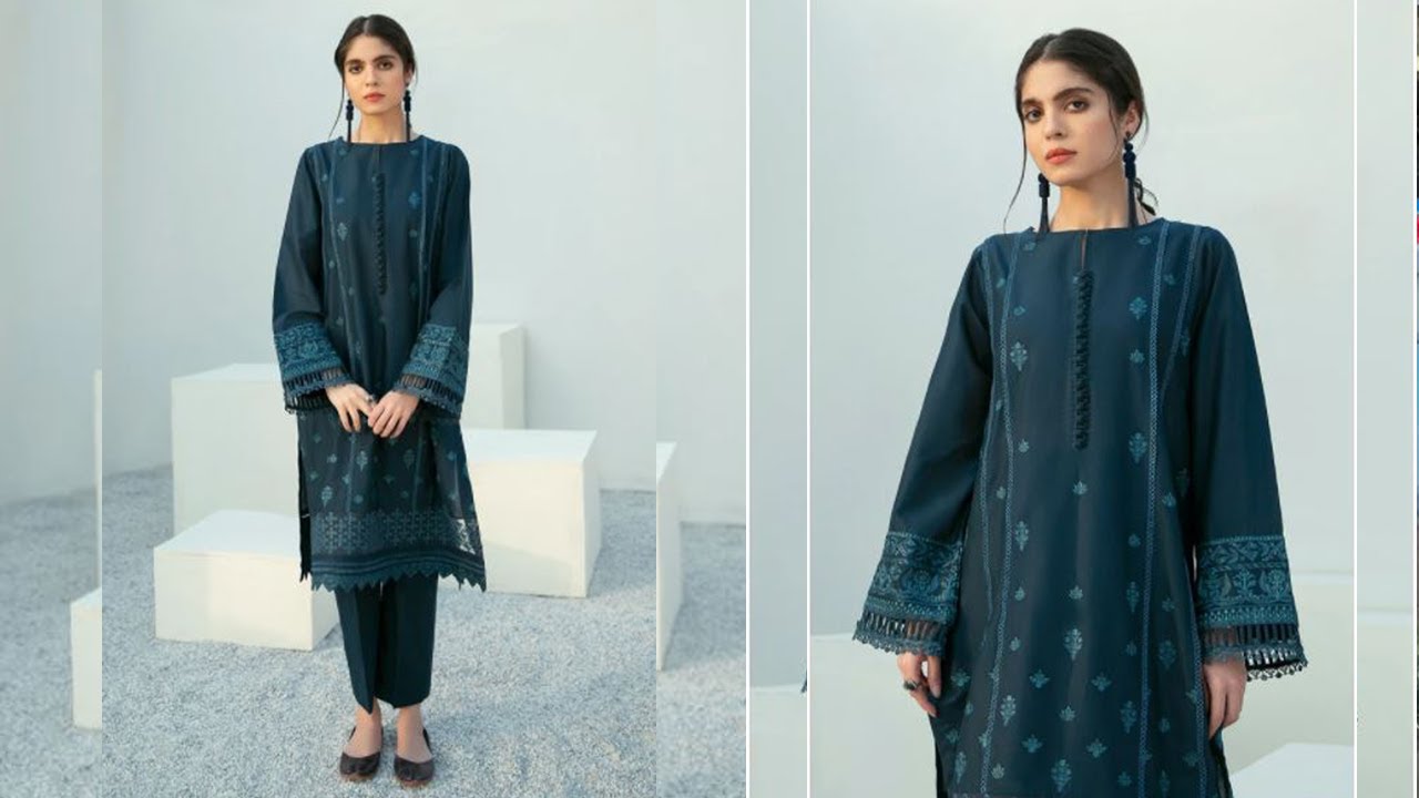 Baroque Pret Collection 2021 | Stitched | Code FRANK BLUE