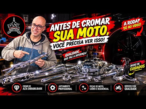 QUER CROMAR SUA MOTO? VEJA O QUE A CSL CROMAÇÃO FAZ COM AS PEÇAS !!!