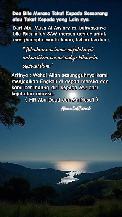 Doa Rasulullah, bila merasa takut dengan seseorang.