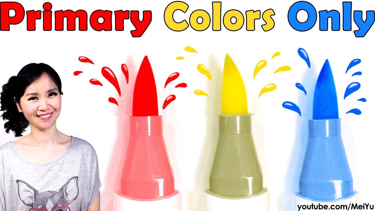 Primary Color Challenge | Ryb Art Illustration - Red Yellow Blue Fantasy Art  | Mei Yu Fun2Draw - Youtube
