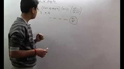 Sum of digits - Permutation and Combination Part 11