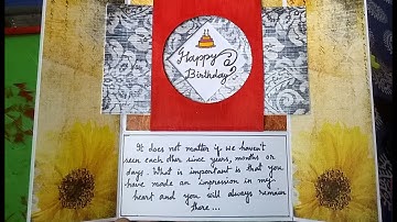 Handmade Birthday card idea (Window Shutter Card/magic card)
