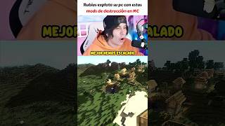 Los mods de destrucción de Minecraft explotan la pc de Rubius #rubius #reaccion #minecraft