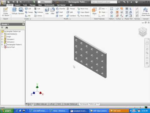 Inventor - Rectangular Pattern