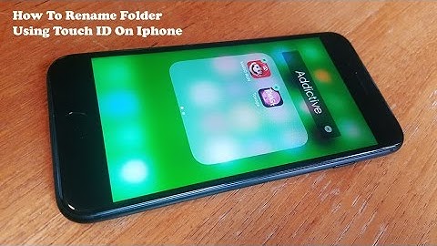 How To Quickly Rename a Folder With Touch ID On Iphone - Fliptroniks.com