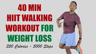 🔥5000 Step At Home Workout🔥40 Min HIIT Walking Workout for Weight Loss🔥350 Calories🔥